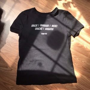 Graphic thank you tee